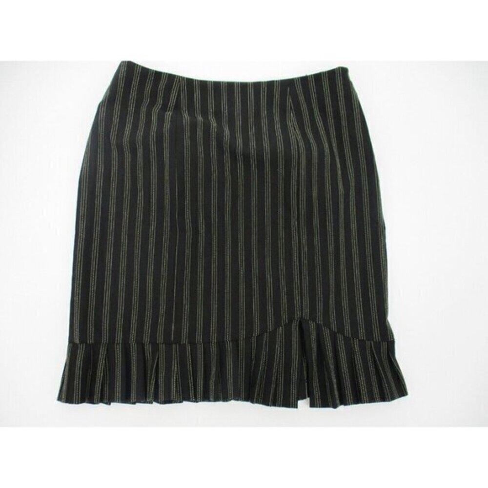 INC International Concepts Womens Skirt 8 Ruffle Pleated Striped Classic Knit